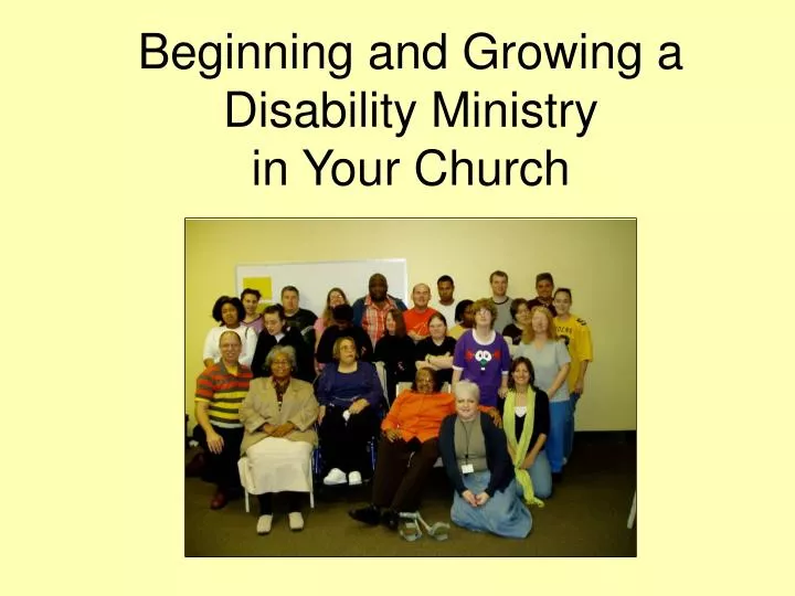 beginning and growing a disability ministry in your church