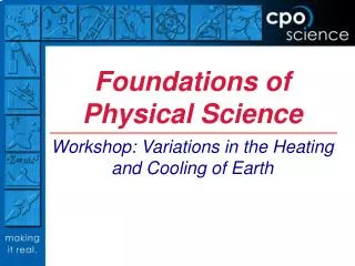 Foundations of Physical Science