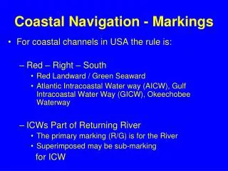 Coastal Navigation - Markings