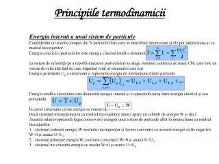 Principiile termodinamicii