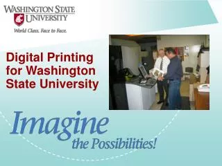 Digital Printing for Washington State University