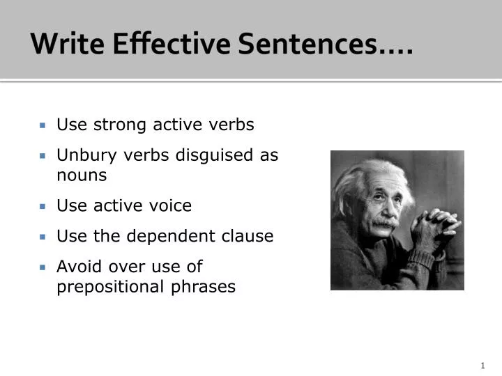 write effective sentences