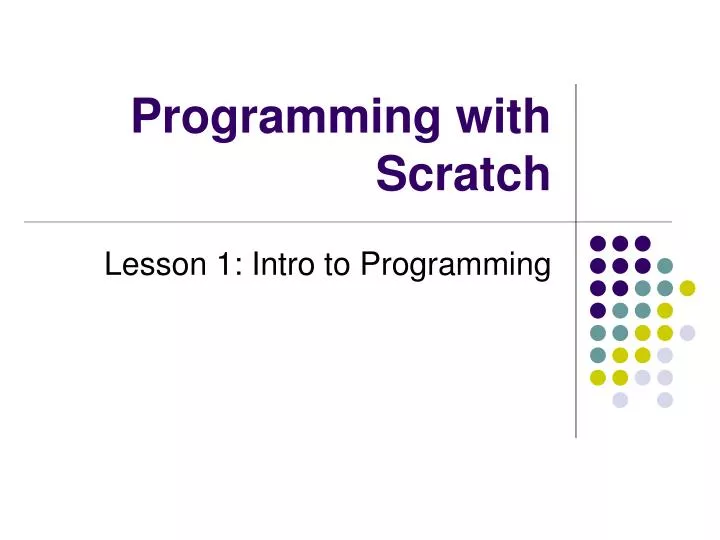 programming with scratch