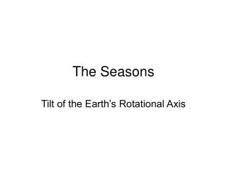 the seasons