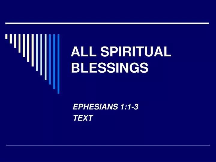 all spiritual blessings