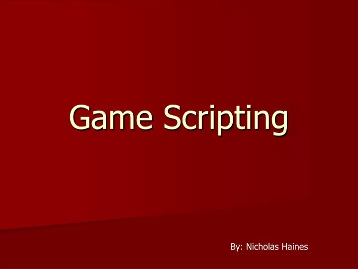 game scripting