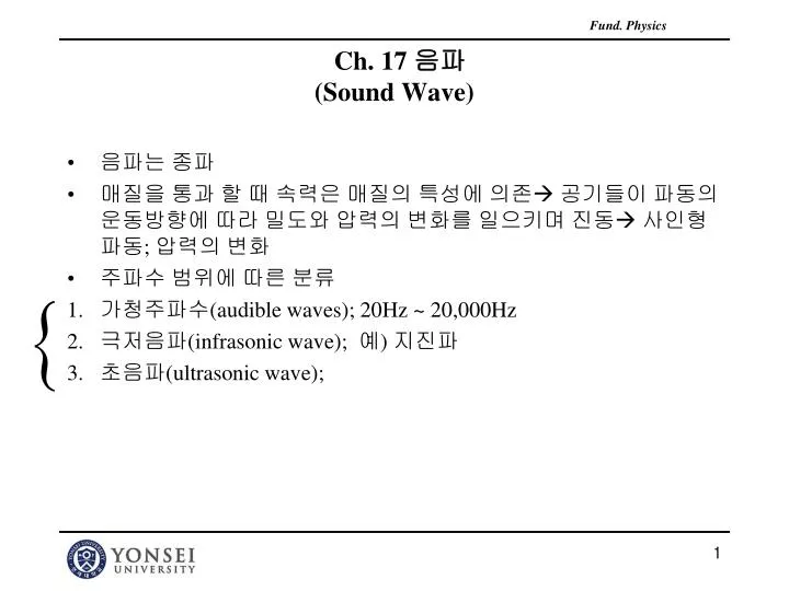 ch 17 sound wave