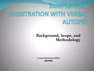 SAMPLE VITAL REGISTRATION WITH VERBAL AUTOPSY