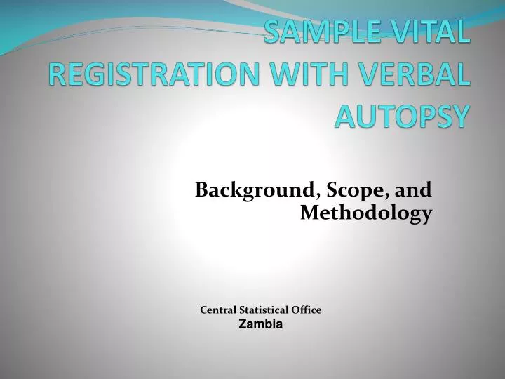 sample vital registration with verbal autopsy