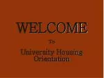WELCOME - slide 1