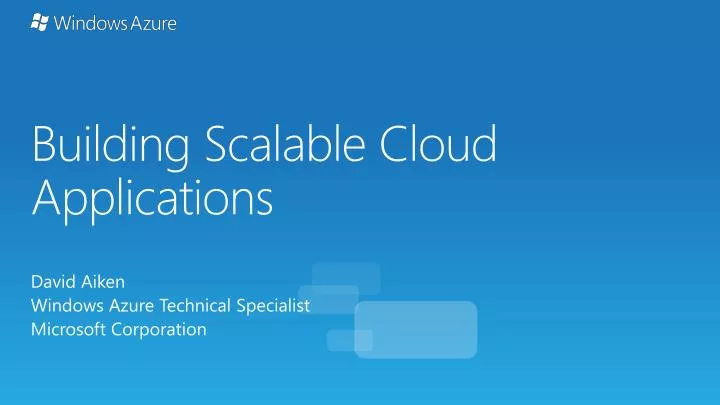 building scalable cloud applications