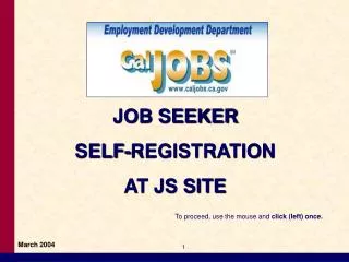 JOB SEEKER SELF-REGISTRATION AT JS SITE