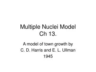 Multiple Nuclei Model Ch 13.