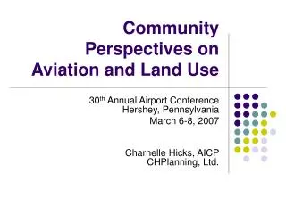 Community Perspectives on Aviation and Land Use