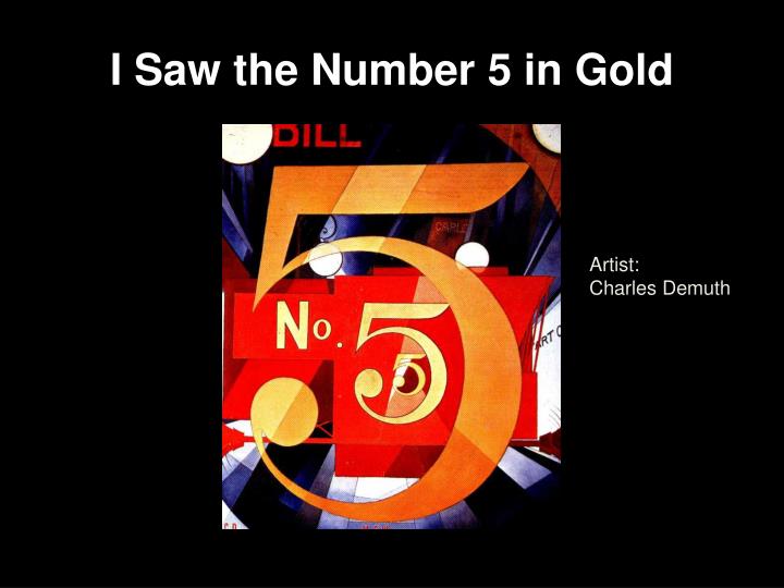i saw the number 5 in gold