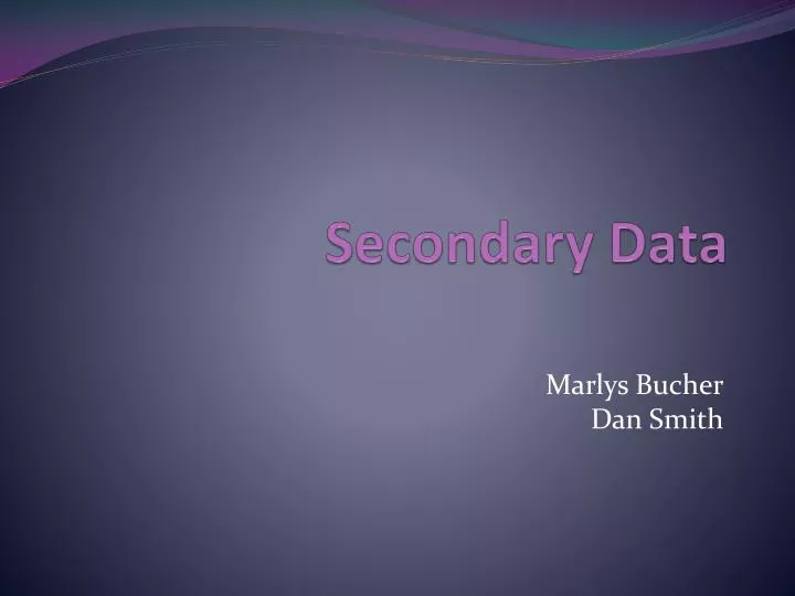 secondary data