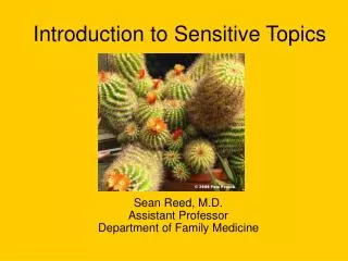 Introduction to Sensitive Topics
