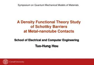 A Density Functional Theory Study of Schottky Barriers at Metal-nanotube Contacts