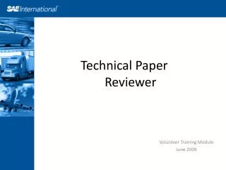 Technical Paper Reviewer