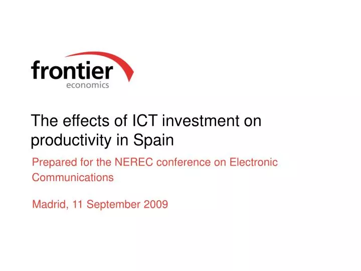 the effects of ict investment on productivity in spain