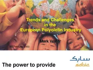 Trends and Challenges in the European Polyolefin Industry