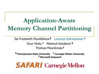 Application-Aware Memory Channel Partitioning