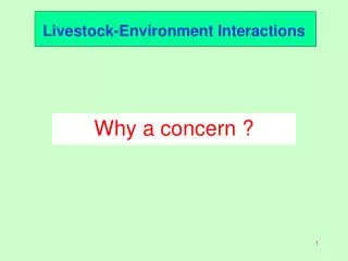 Livestock-Environment Interactions