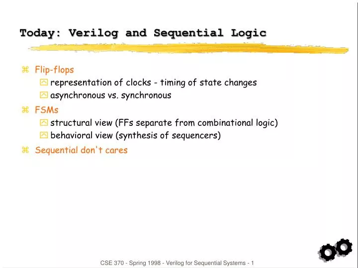 today verilog and sequential logic
