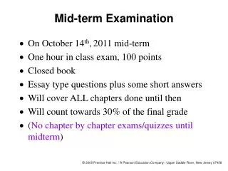 Mid-term Examination