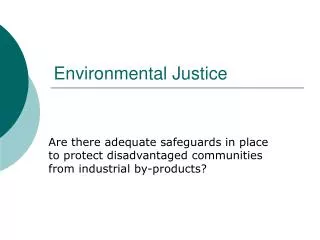 environmental justice