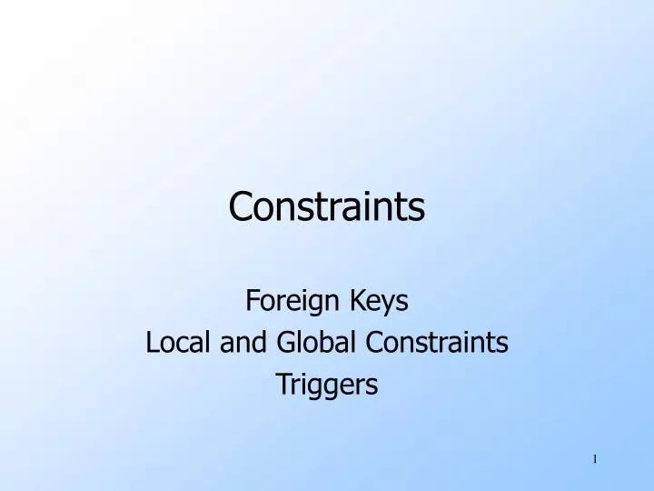 constraints