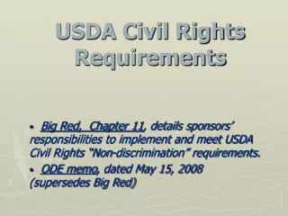 USDA Civil Rights Requirements
