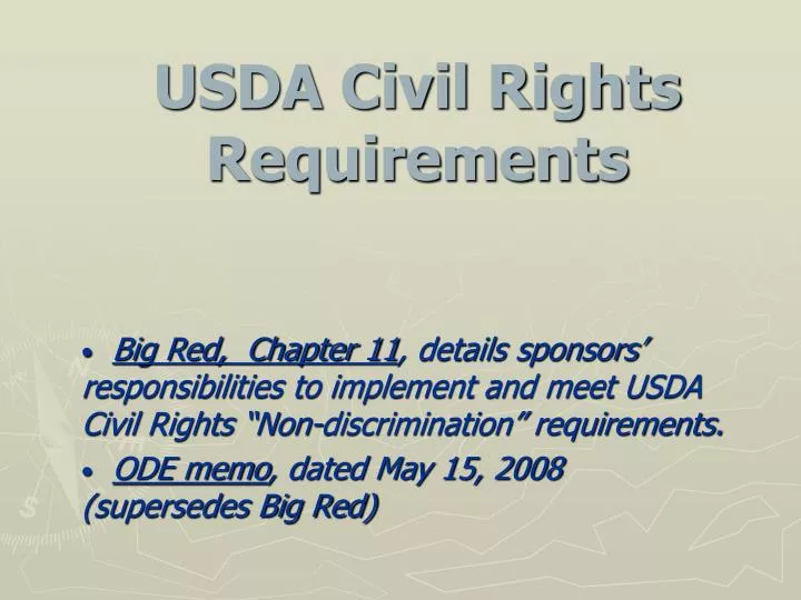 usda civil rights requirements