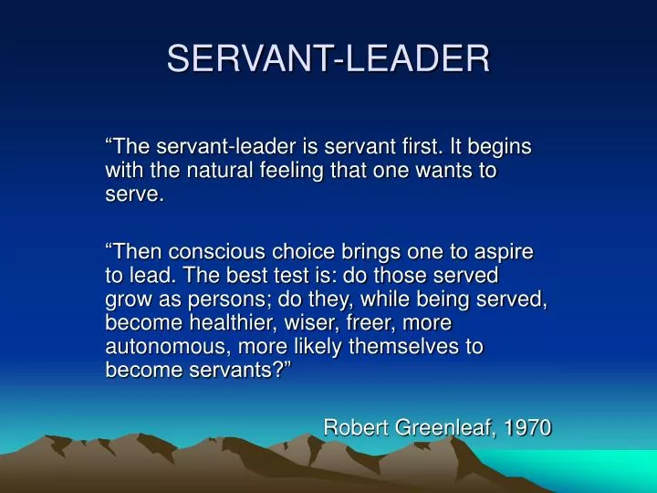 servant leader
