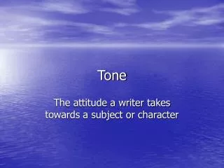 Tone