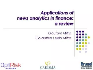 Applications of news analytics in finance: a review