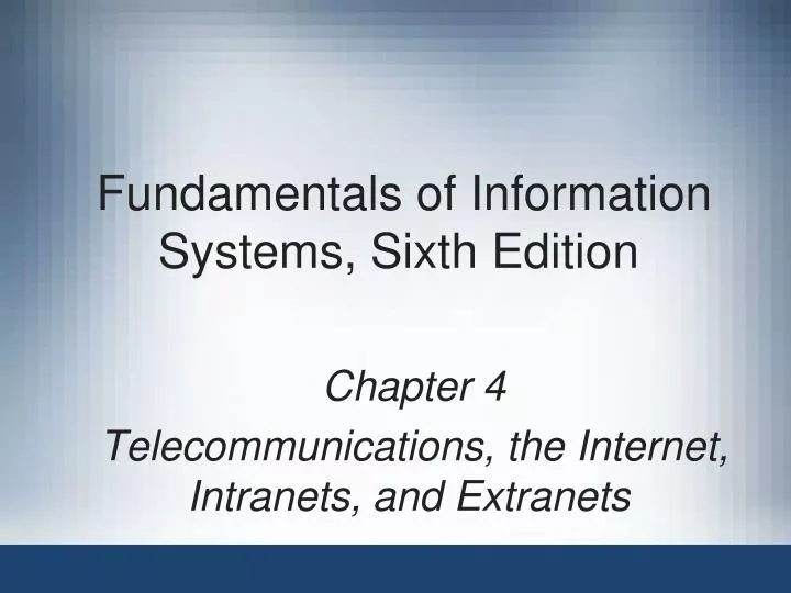 fundamentals of information systems sixth edition