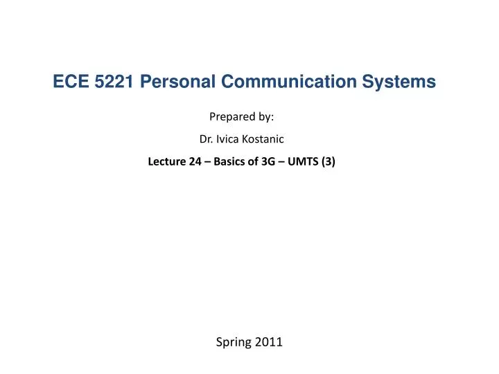ece 5221 personal communication systems