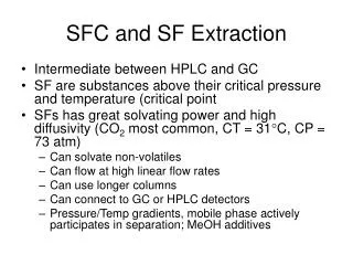 SFC and SF Extraction