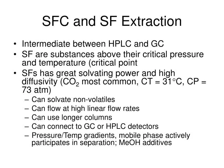 sfc and sf extraction