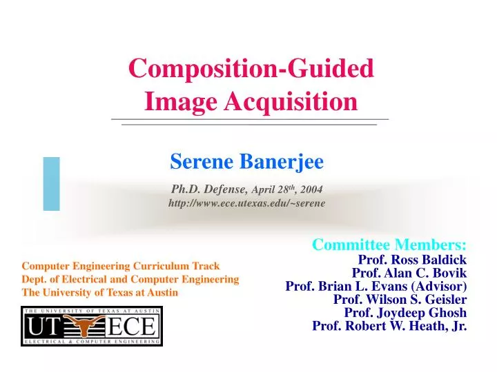 composition guided image acquisition