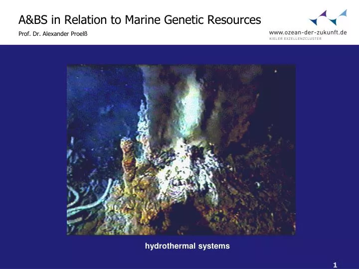 a bs in relation to marine genetic resources prof dr alexander proel
