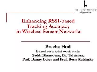Enhancing RSSI-based Tracking Accuracy in Wireless Sensor Networks