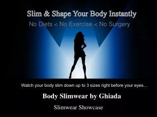 Watch your body slim down up to 3 sizes right before your eyes…