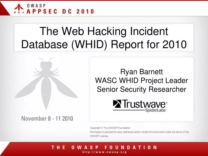 the web hacking incident database whid report for 2010