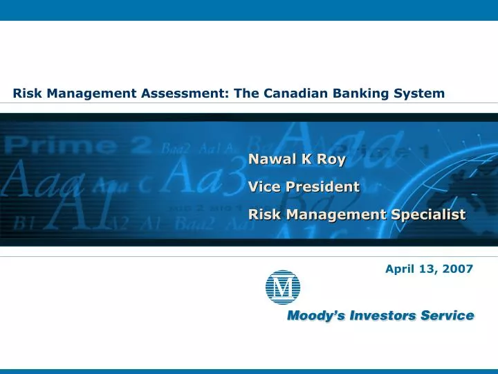risk management assessment the canadian banking system