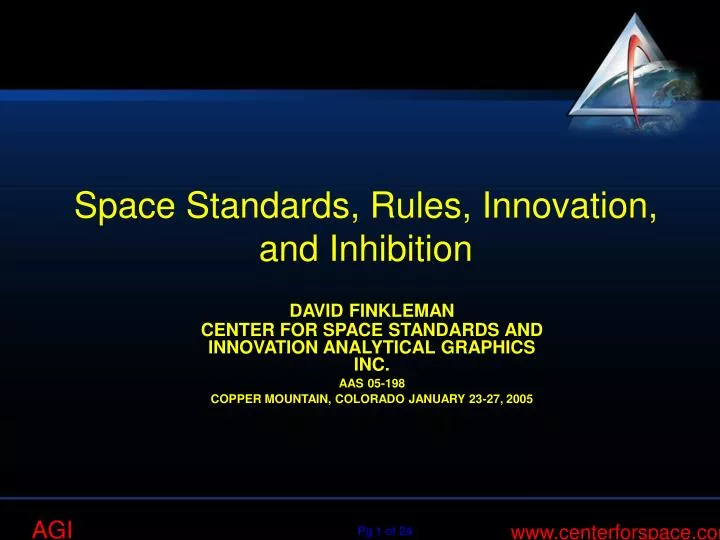 space standards rules innovation and inhibition