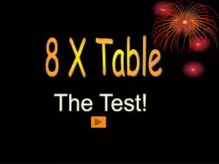 8 X Table