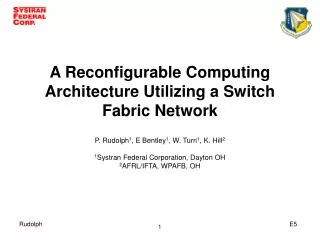 A Reconfigurable Computing Architecture Utilizing a Switch Fabric Network