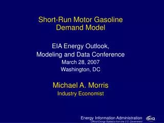 Motor Gasoline Model: Major Developments and Issues